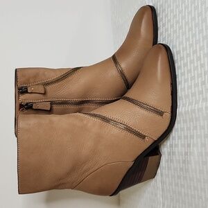 Naked Feet Brown Leather Ankle Booties 9M